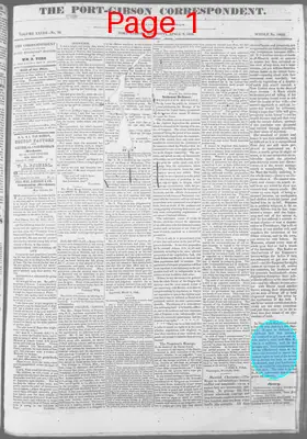 Page thumbnail for The Port Gibson Correspondent