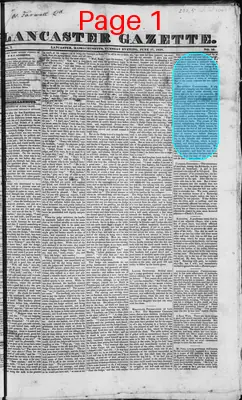 Page thumbnail for Lancaster Gazette
