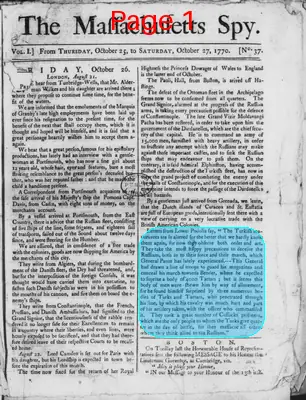 Page thumbnail for The Massachusetts Spy