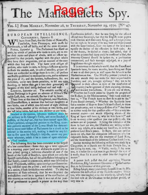 Page thumbnail for The Massachusetts Spy
