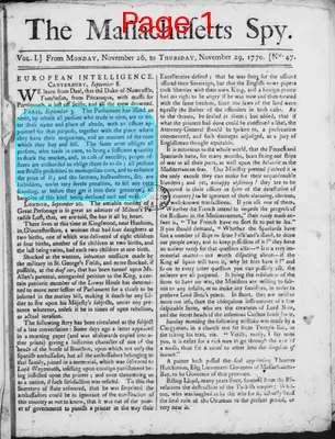 Page thumbnail for The Massachusetts Spy