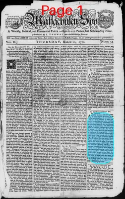 Page thumbnail for The Massachusetts Spy