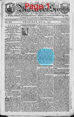 Page thumbnail for The Massachusetts Spy