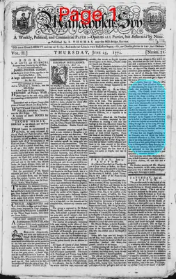 Page thumbnail for The Massachusetts Spy