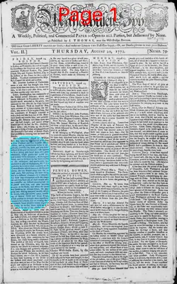 Page thumbnail for The Massachusetts Spy