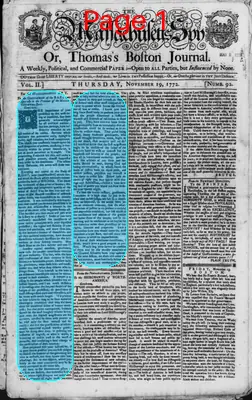 Page thumbnail for The Massachusetts Spy, Or, Thomas's Boston Journal