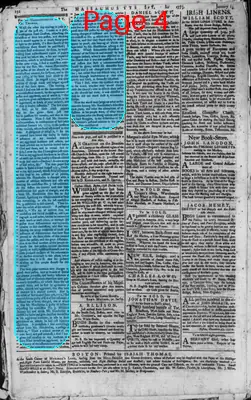 Page thumbnail for The Massachusetts Spy, Or, Thomas's Boston Journal