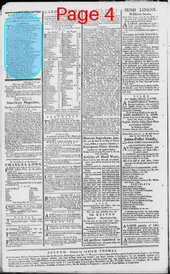Page thumbnail for The Massachusetts Spy, Or, Thomas's Boston Journal