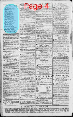 Page thumbnail for The Massachusetts Spy, Or, Thomas's Boston Journal