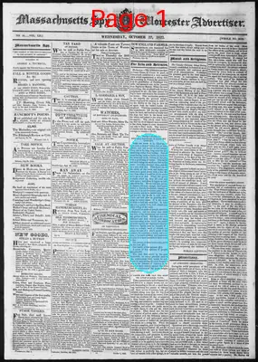 Page thumbnail for Massachusetts Spy And Worcester Advertiser