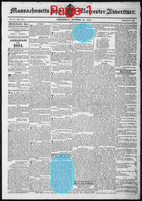 Page thumbnail for Massachusetts Spy And Worcester Advertiser