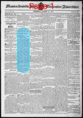 Page thumbnail for Massachusetts Spy And Worcester Advertiser