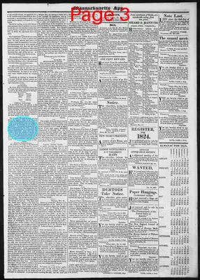 Page thumbnail for Massachusetts Spy And Worcester Advertiser