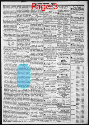 Page thumbnail for Massachusetts Spy And Worcester Advertiser