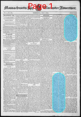 Page thumbnail for Massachusetts Spy And Worcester Advertiser