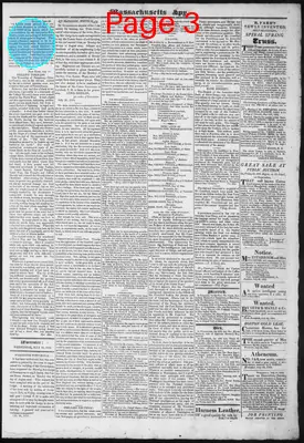Page thumbnail for Massachusetts Spy And Worcester Advertiser