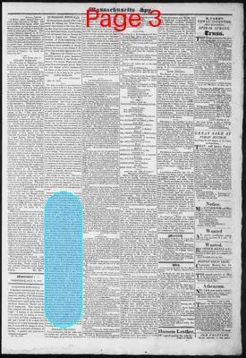 Page thumbnail for Massachusetts Spy And Worcester Advertiser