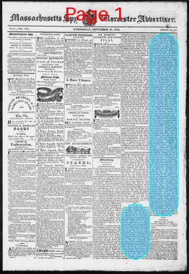 Page thumbnail for Massachusetts Spy And Worcester Advertiser