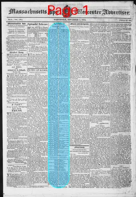 Page thumbnail for Massachusetts Spy And Worcester Advertiser
