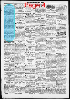 Page thumbnail for Massachusetts Spy And Worcester Advertiser