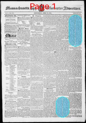 Page thumbnail for Massachusetts Spy And Worcester Advertiser