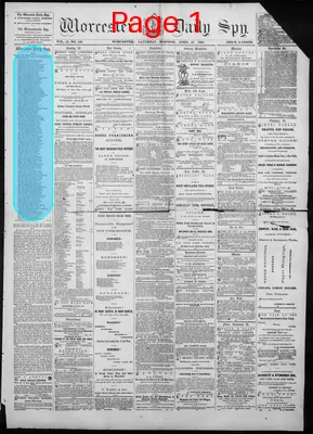 Page thumbnail for Worcester Daily Spy
