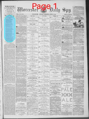 Page thumbnail for Worcester Daily Spy