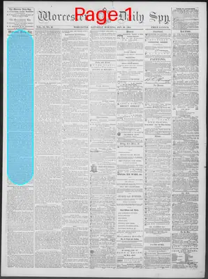 Page thumbnail for Worcester Daily Spy
