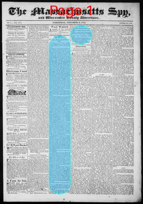 Page thumbnail for The Massachusetts Spy, And Worcester County Advertiser