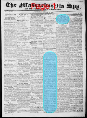 Page thumbnail for The Massachusetts Spy, And Worcester County Advertiser