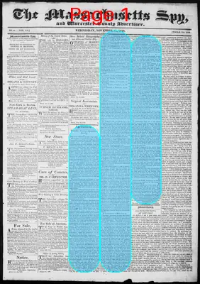 Page thumbnail for The Massachusetts Spy, And Worcester County Advertiser