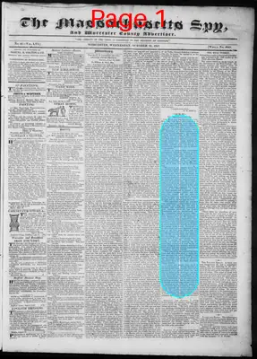 Page thumbnail for The Massachusetts Spy, And Worcester County Advertiser