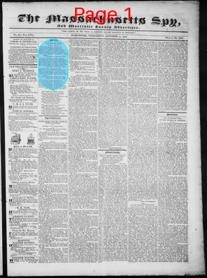 Page thumbnail for The Massachusetts Spy, And Worcester County Advertiser
