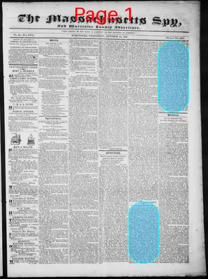 Page thumbnail for The Massachusetts Spy, And Worcester County Advertiser