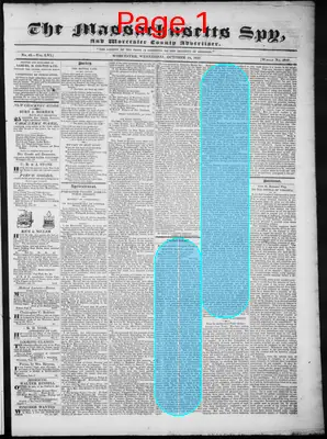 Page thumbnail for The Massachusetts Spy, And Worcester County Advertiser
