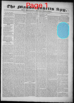 Page thumbnail for The Massachusetts Spy, And Worcester County Advertiser