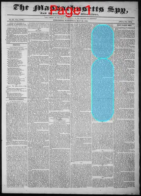Page thumbnail for The Massachusetts Spy, And Worcester County Advertiser