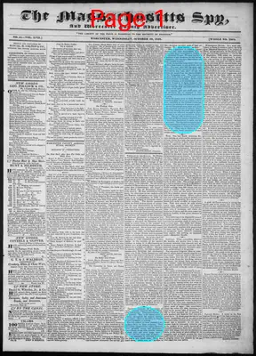 Page thumbnail for The Massachusetts Spy, And Worcester County Advertiser