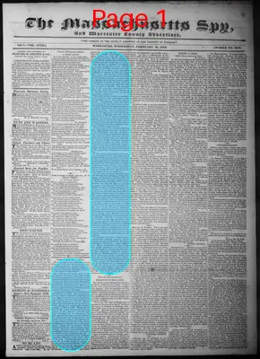 Page thumbnail for The Massachusetts Spy, And Worcester County Advertiser