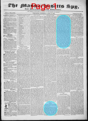 Page thumbnail for The Massachusetts Spy, And Worcester County Advertiser