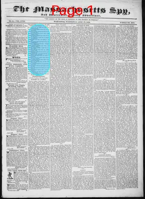Page thumbnail for The Massachusetts Spy, And Worcester County Advertiser