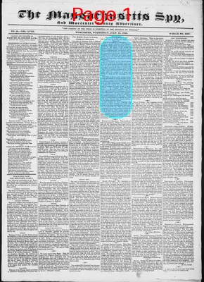 Page thumbnail for The Massachusetts Spy, And Worcester County Advertiser