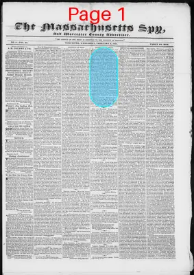Page thumbnail for The Massachusetts Spy, And Worcester County Advertiser