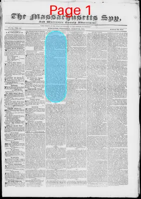 Page thumbnail for The Massachusetts Spy, And Worcester County Advertiser