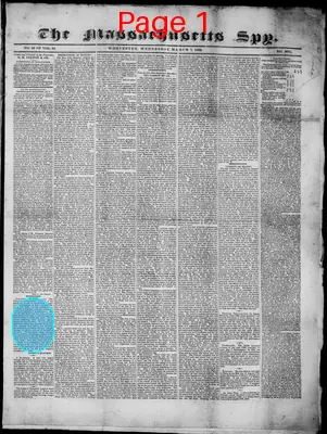 Page thumbnail for The Massachusetts Spy