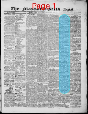 Page thumbnail for The Massachusetts Spy