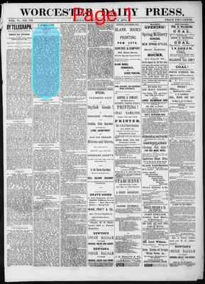 Page thumbnail for Worcester Daily Press