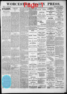Page thumbnail for Worcester Daily Press