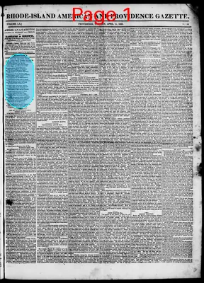 Page thumbnail for Rhode Island American And Providence Gazette