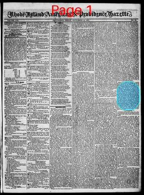 Page thumbnail for Rhode Island American And Providence Gazette